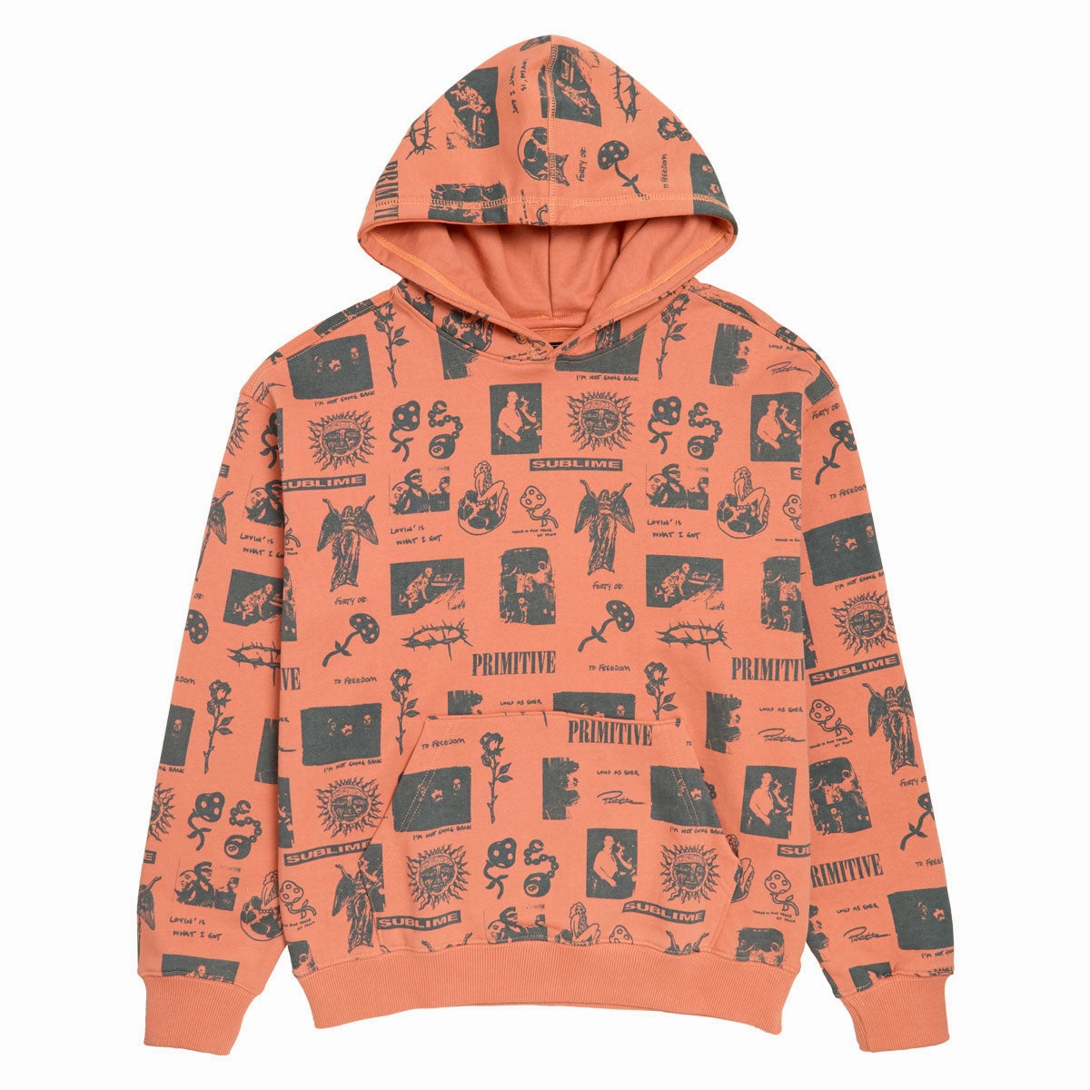 Primitive x Sublime Mosaic Hoodie - Coral Cameras Jewelry