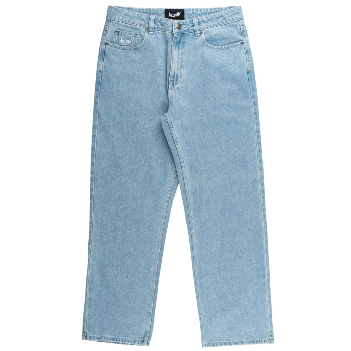 Printers Welcome Immortal Loose Straight Denim Jeans - Washed Blue Invitations