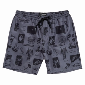 Product Care Primitive x Sublime Boardwalk Shorts - Charcoal Education