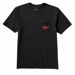 Protein Powder Roark Diamond Script Pocket T-Shirt - Black Durable Apparel