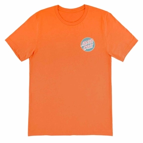 Protein Powder Santa Cruz Womens Other Dot Chest Relaxed T-Shirt - Burnt Orange Ethical Fashion
