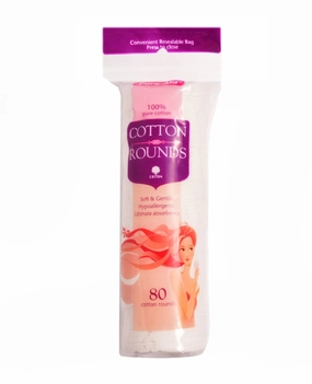 Pure-Aid Cotton Rounds 80 Pack