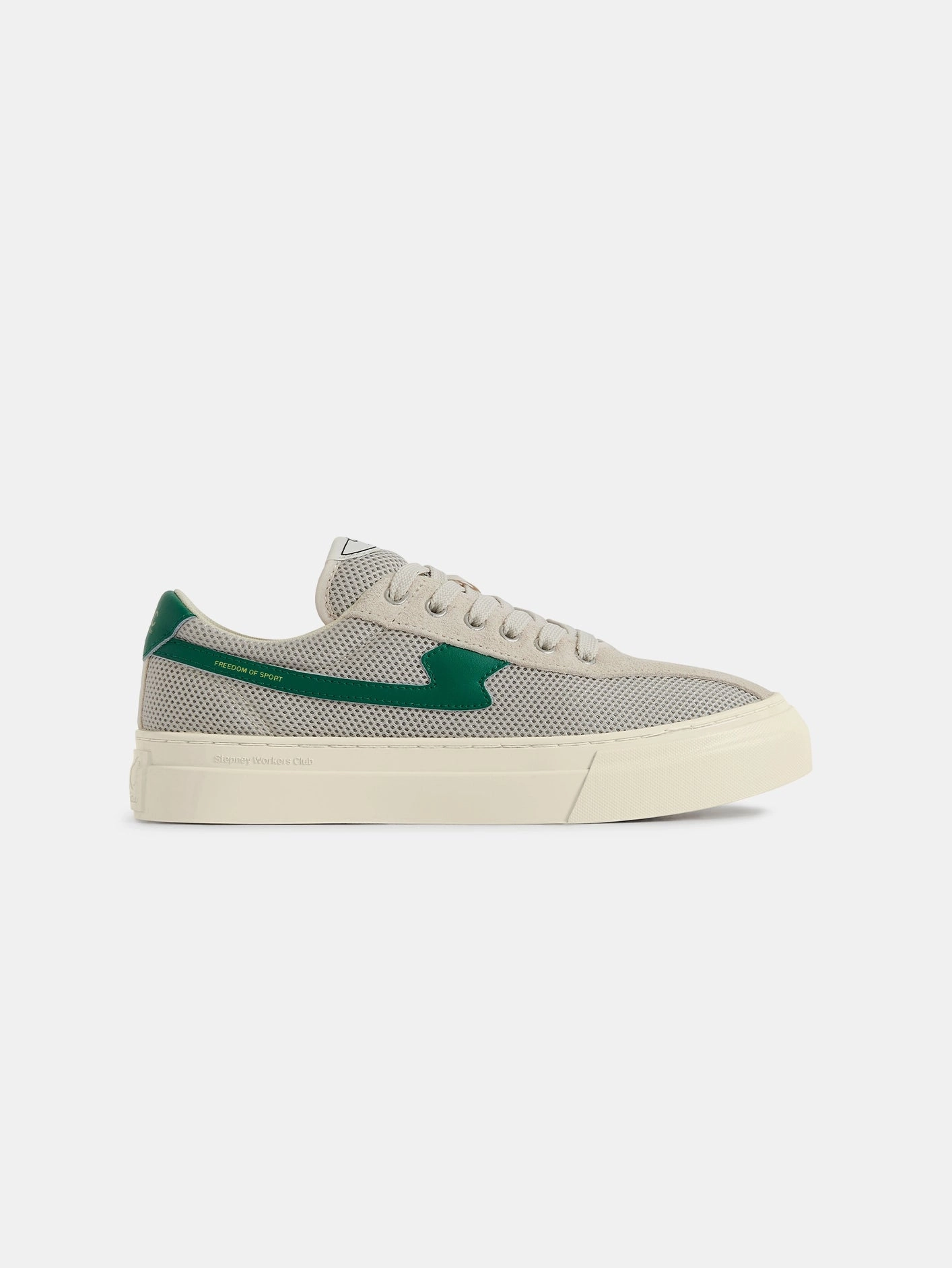 Dellow S-Strike Cup Tennis Mesh - Ecru/Green Shady Step Planet Run