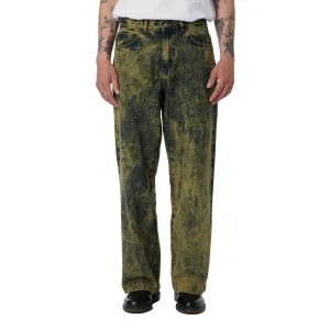Rassvet Acid Wash Baggy Denim Woven Jeans - Green Household Cleaning Antiques