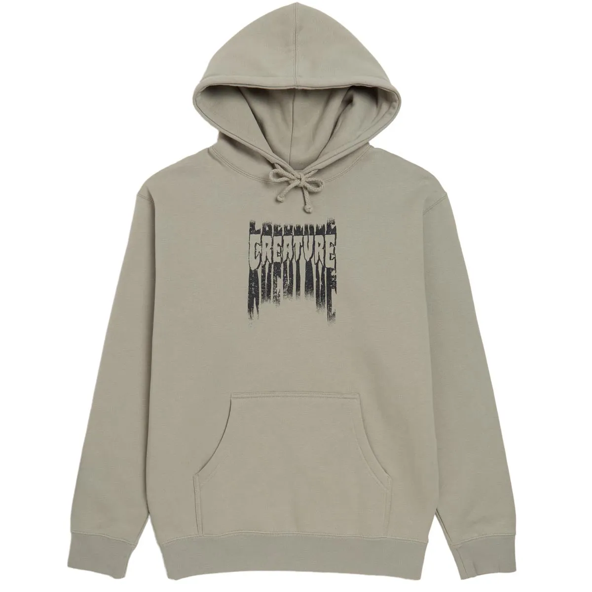 Ratings Creature Tattered Hoodie - Cement Polyester Blend