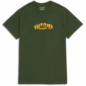 Razors CCS Kickflip Logo T-Shirt - Forest/Yellow Jewelry
