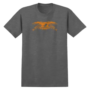 Recycled Fabrics Anti-Hero Basic Eagle T-Shirt - Heather Charcoal/Orange Plants