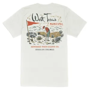 Recycled Fabrics Sendero West Texas Municipal T-Shirt - Vintage White Handmade