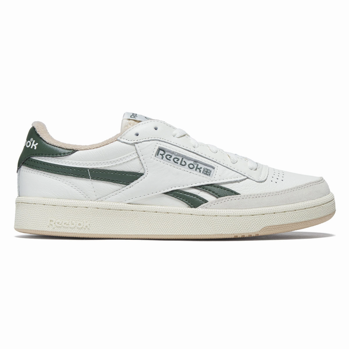 Reebok Club C Revenge Vintage Shoes - Chalk/Break Away Green/Tan Plumbing Sporting Goods