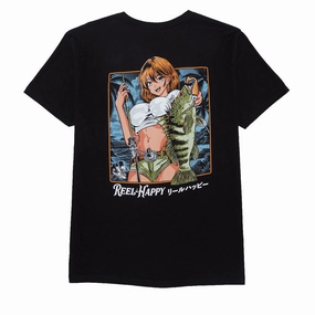 Reel Happy Hanten No Aru T-Shirt - Black Ebooks Party Favors