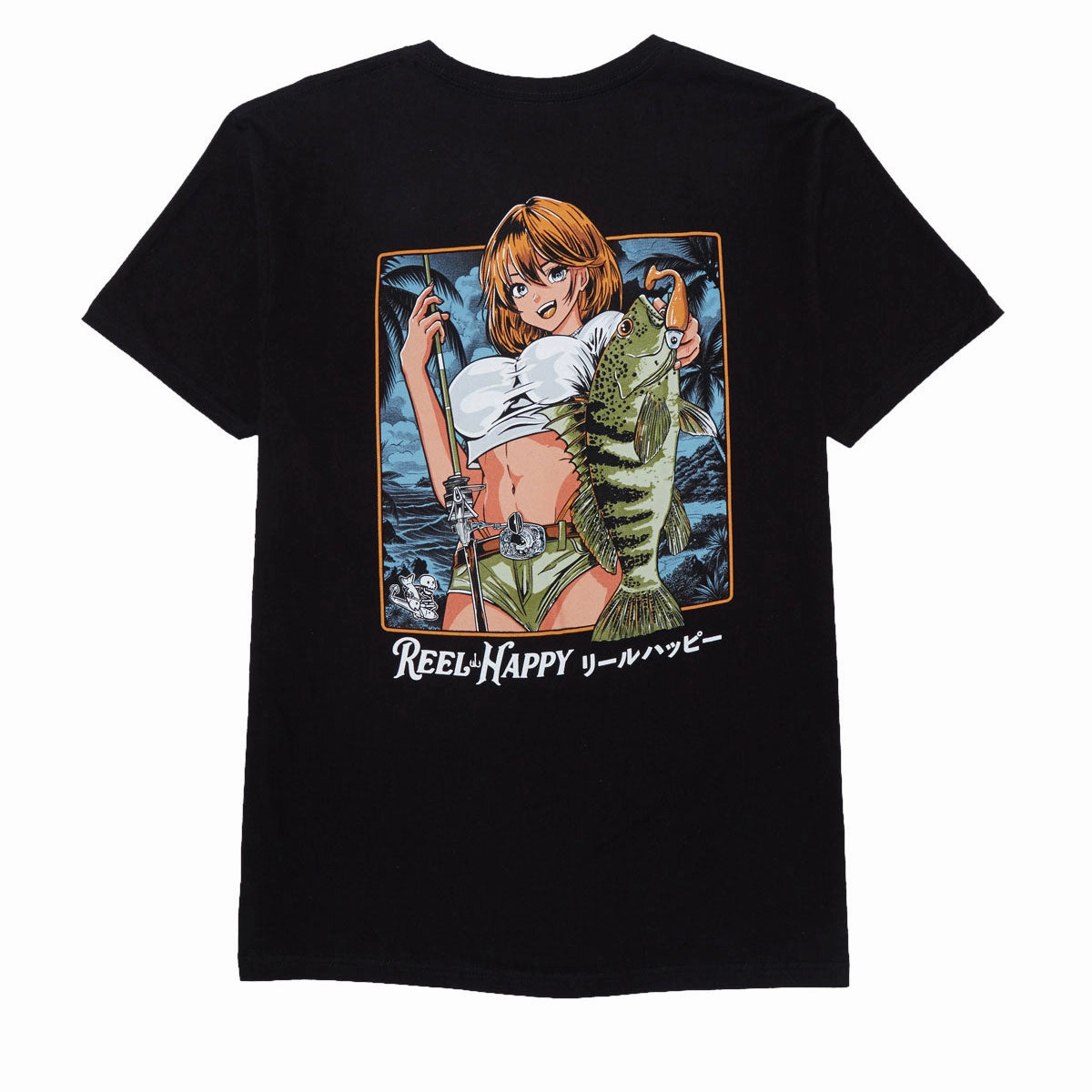 Reel Happy Hanten No Aru T-Shirt - Black Ebooks Party Favors