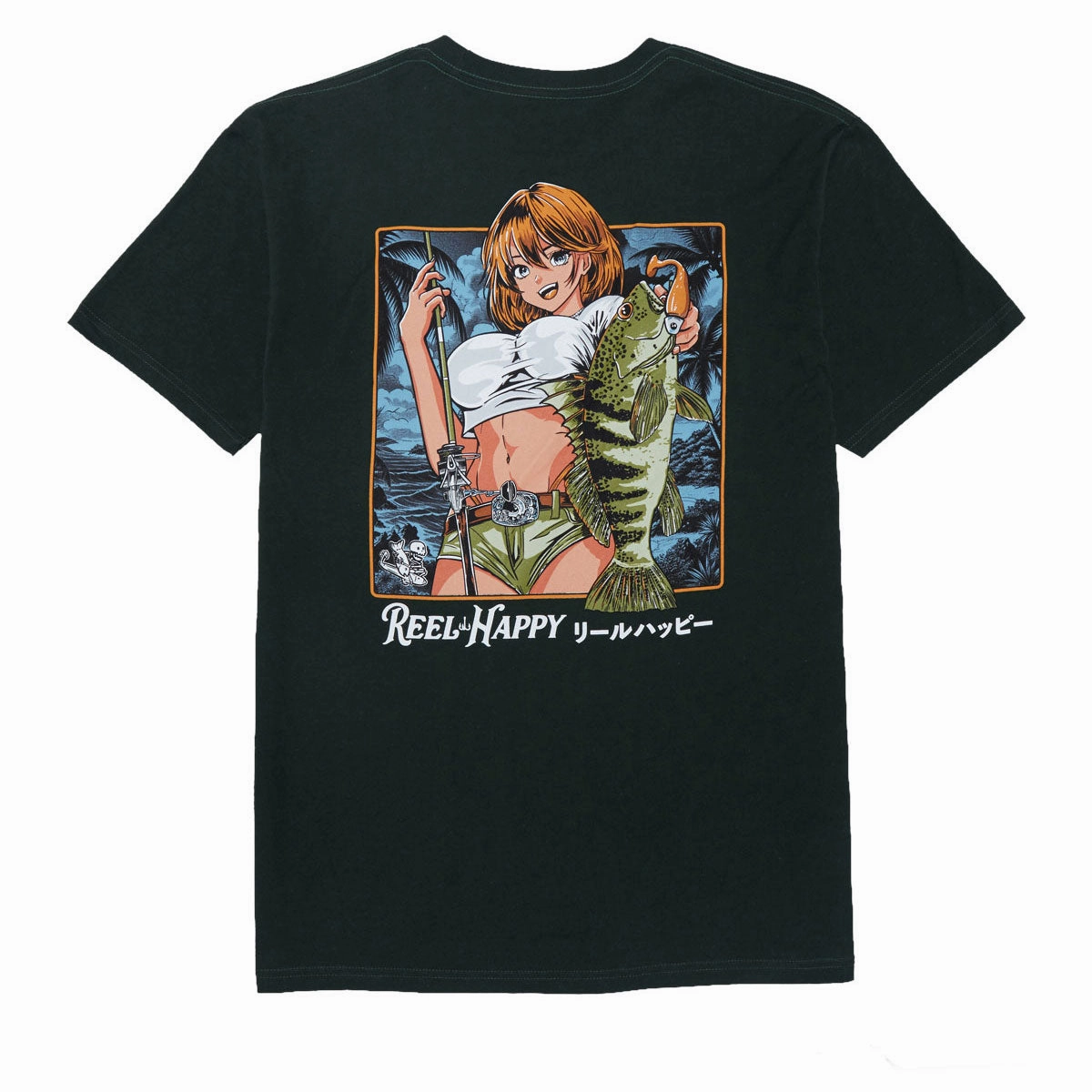 Reel Happy Hanten No Aru T-Shirt - Forest Green Nails Entertainment