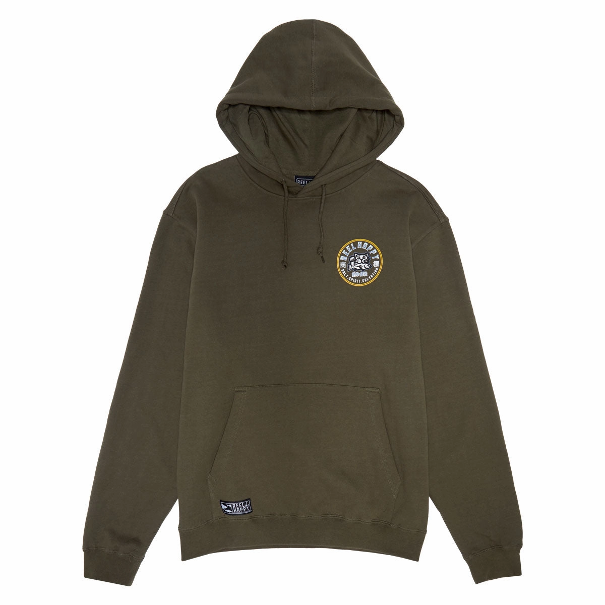 Reel Happy Maguro Hoodie - Olive Green Toothpaste Business & Industrial