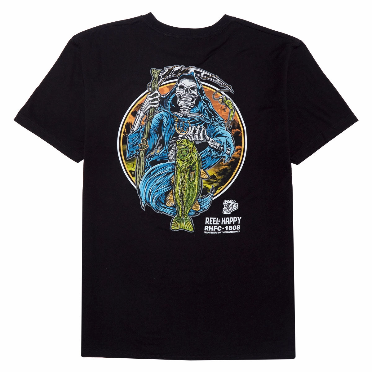 Reel Happy Reaper Revolution T-Shirt - Black Washing Instructions Pop Culture