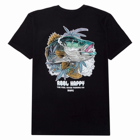 Reel Happy Smokey Vibes T-Shirt - Black Inflatable Pool Design Software