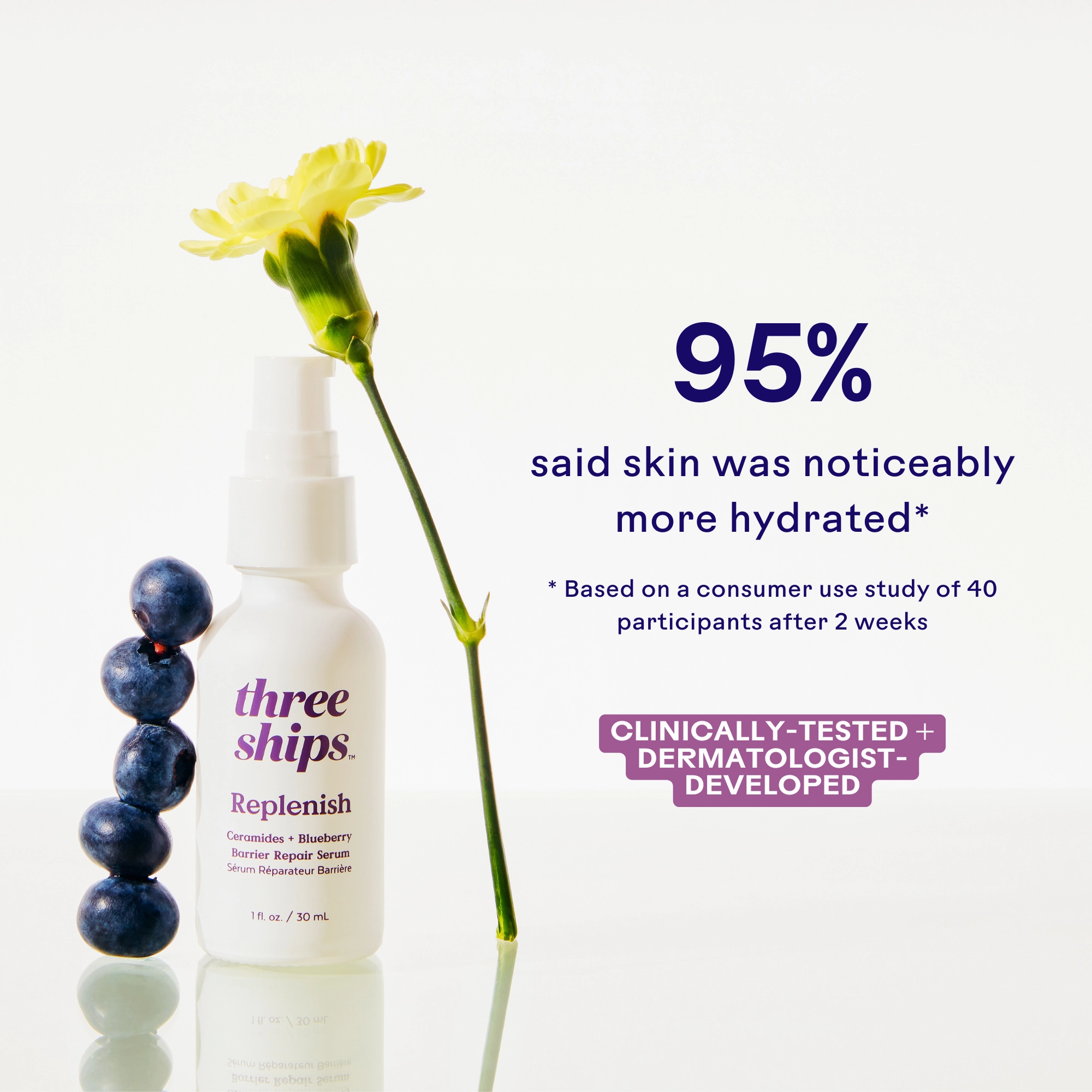 Replenish Ceramides   Blueberry Barrier Repair Serum