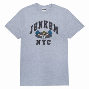 Restaurant Equipment Jenkem Varsity T-Shirt - Sport Grey Vintage-Inspired