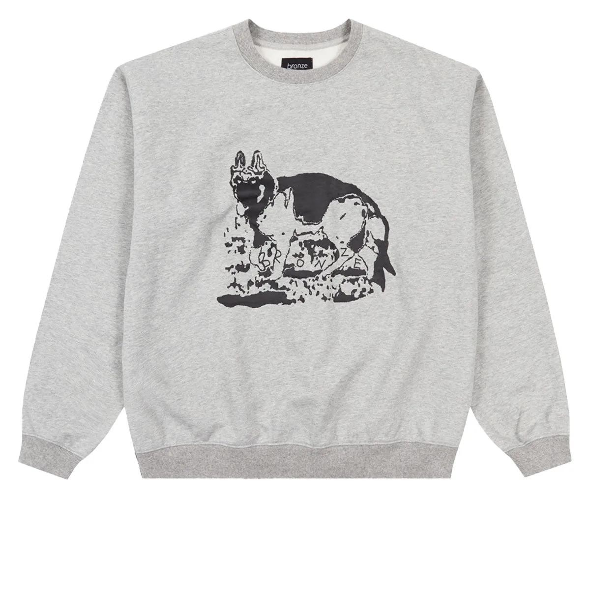 Retro Fashion Bronze 56k K9 Sweatshirt - Grey Stamps