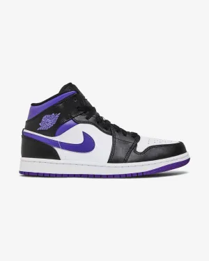 Sport Fit Impact absorption NIKE AIR JORDAN1 MID WHITE BLACK PURPLE