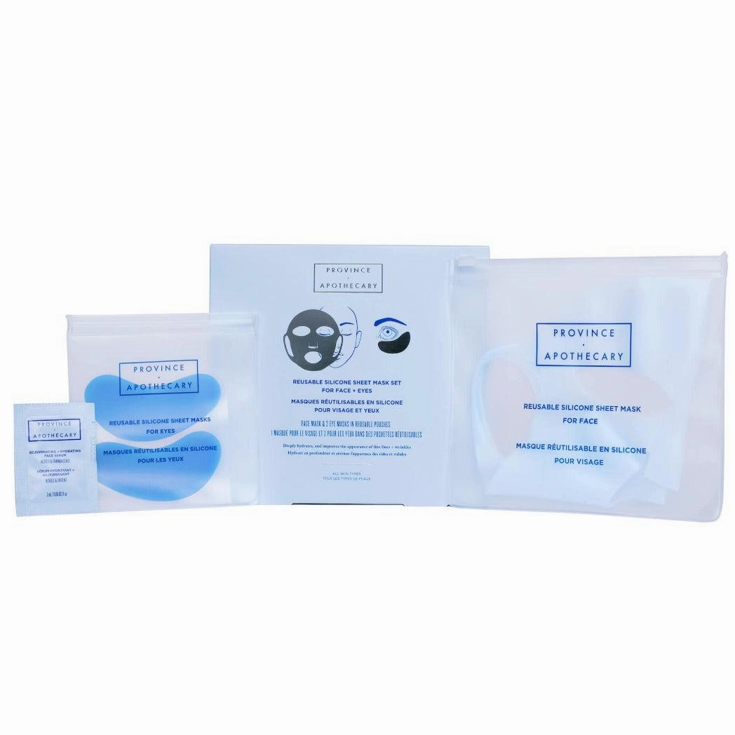 Reusable Silicone Sheet Mask Set For Eyes and Face