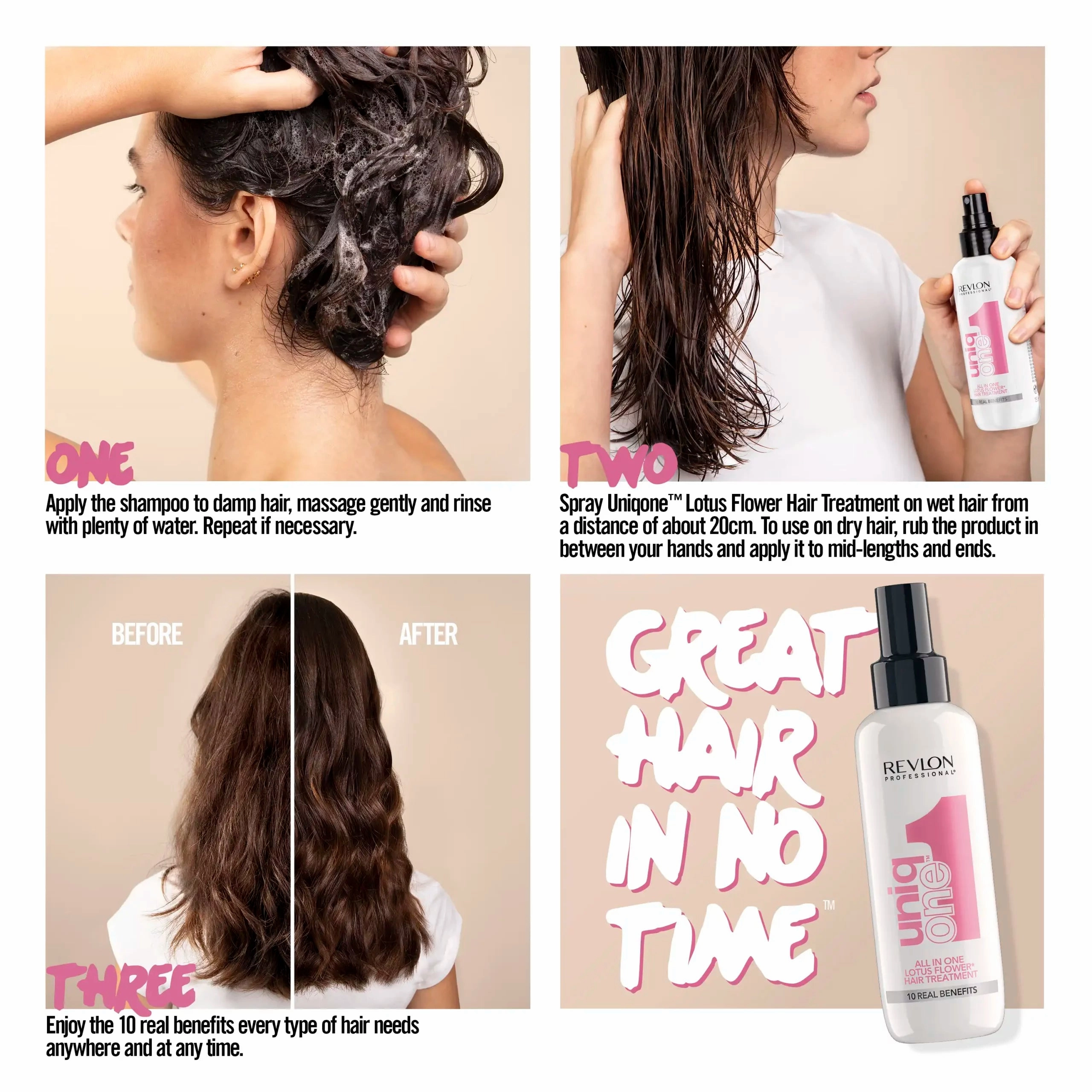 REVLON UNIQONE?All In One Leave-In Hair Treatment Lotus Flower Fragrance
