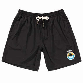 Rhythm Channel Beach Shorts - Black CDs Tape