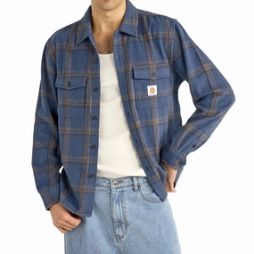 Rhythm Check Long Sleeve Shirt - Blue Fit Guide Shop Now