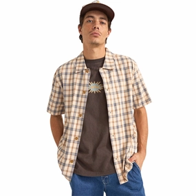 Rhythm Check Shirt - Natural Flowers Bohemian Style