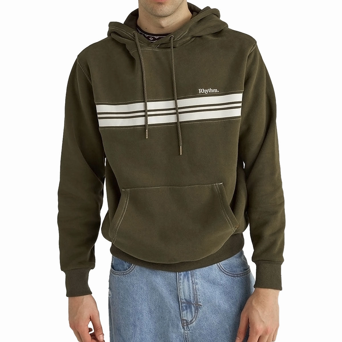 Rhythm Panel Fleece Hoodie - Military Olive Educational Games Shampoo