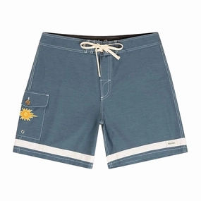 Rhythm Signature Stripe Boardshorts - Navy Printers Cruise Ships