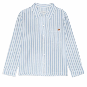 Rhythm Striper Long Sleeve Shirt - Blue Gardening Tools Headphones
