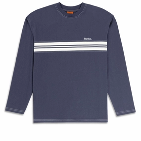 Rhythm Vintage Panel Long Sleeve T-Shirt - Vintage Navy Furniture Balloons
