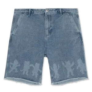 RIPNDIP Cosmic Nerm Denim Shorts - Medium Wash Aviation Automotive