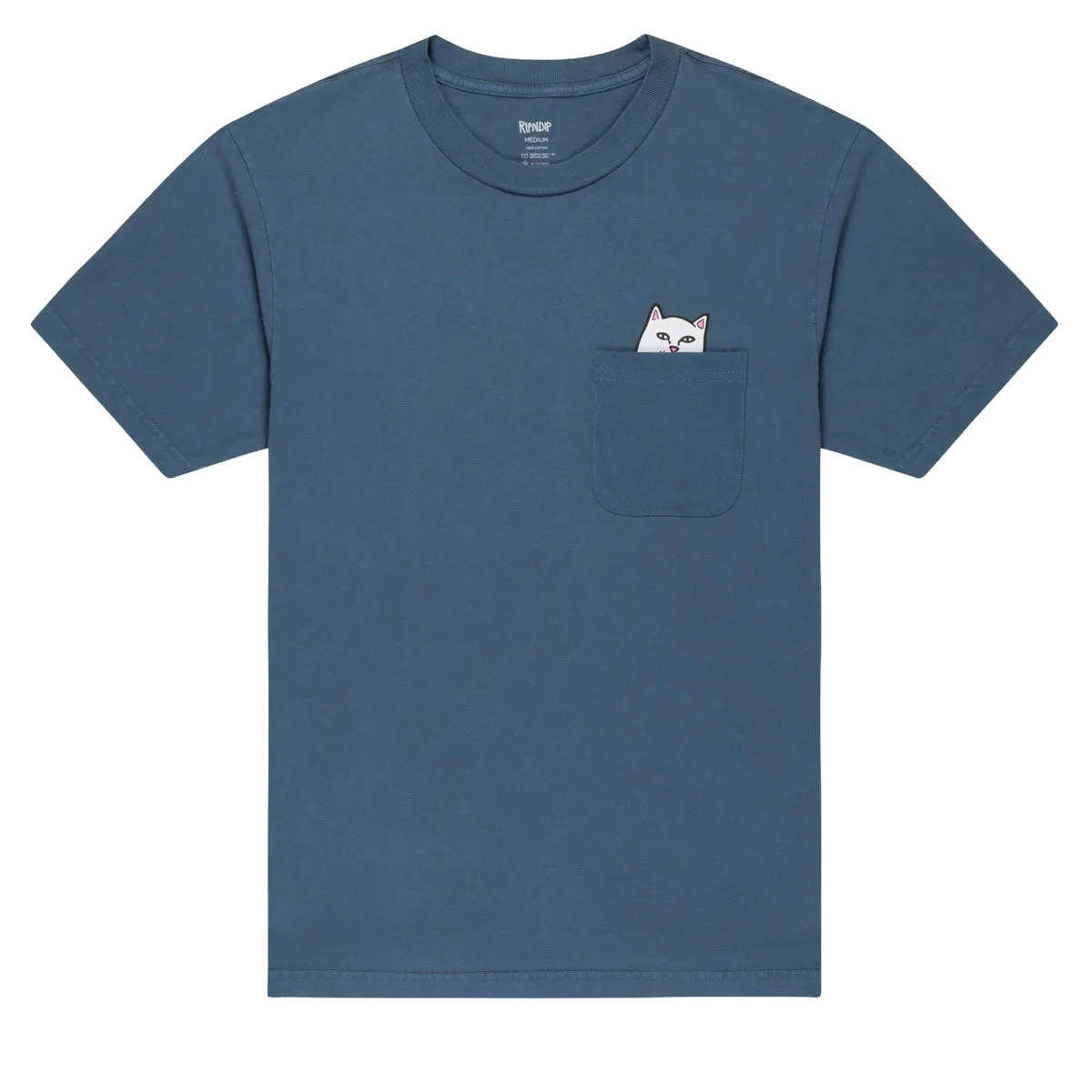 RIPNDIP Lord Nermal Pocket T-Shirt - Slate Mineral Wash Rompers Flags