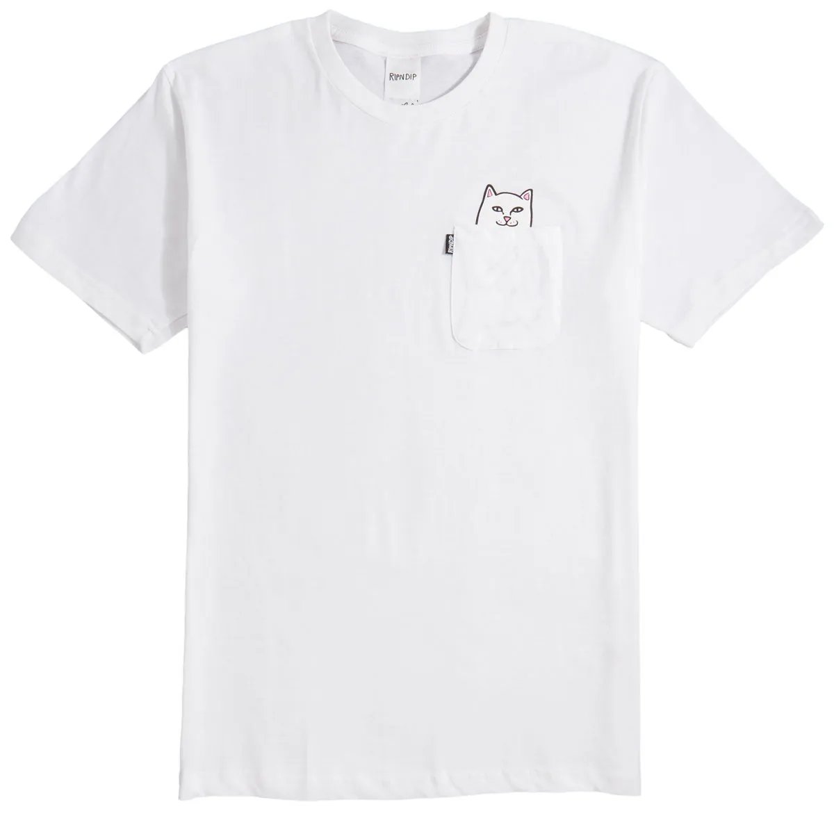 RIPNDIP Lord Nermal Pocket T-Shirt - White Ink Cartridges Plants