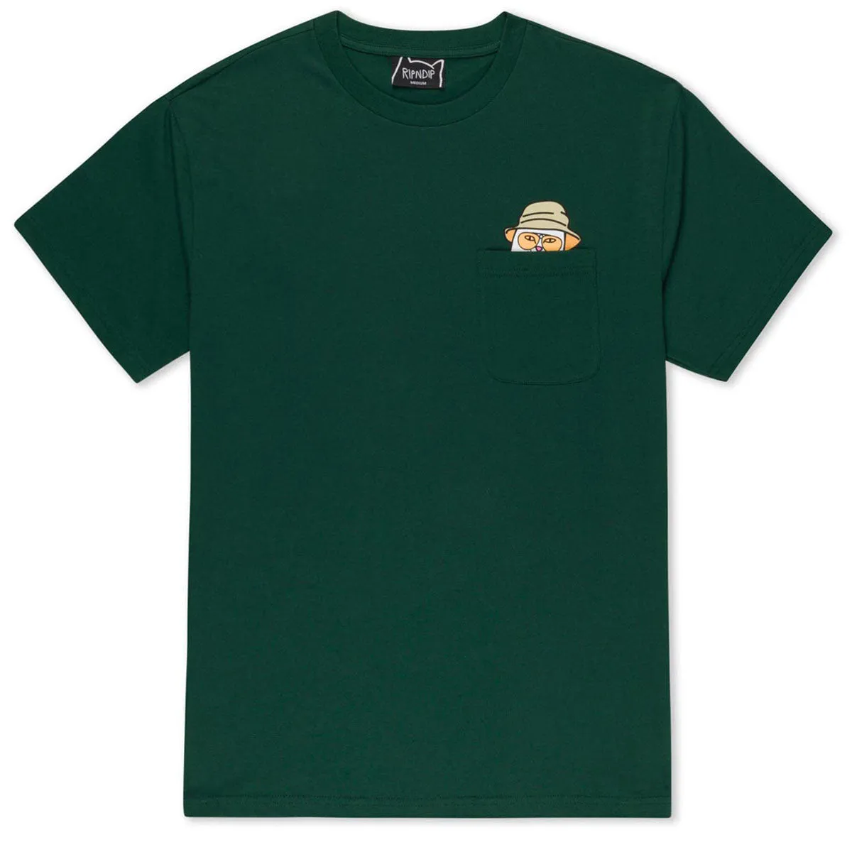 RIPNDIP Nermal S Thompson Pocket T-Shirt - Hunter Green Personalized Handmade