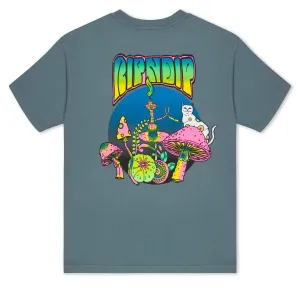 RIPNDIP Psychedelic T-Shirt - Light Charcoal Vegan School Supplies