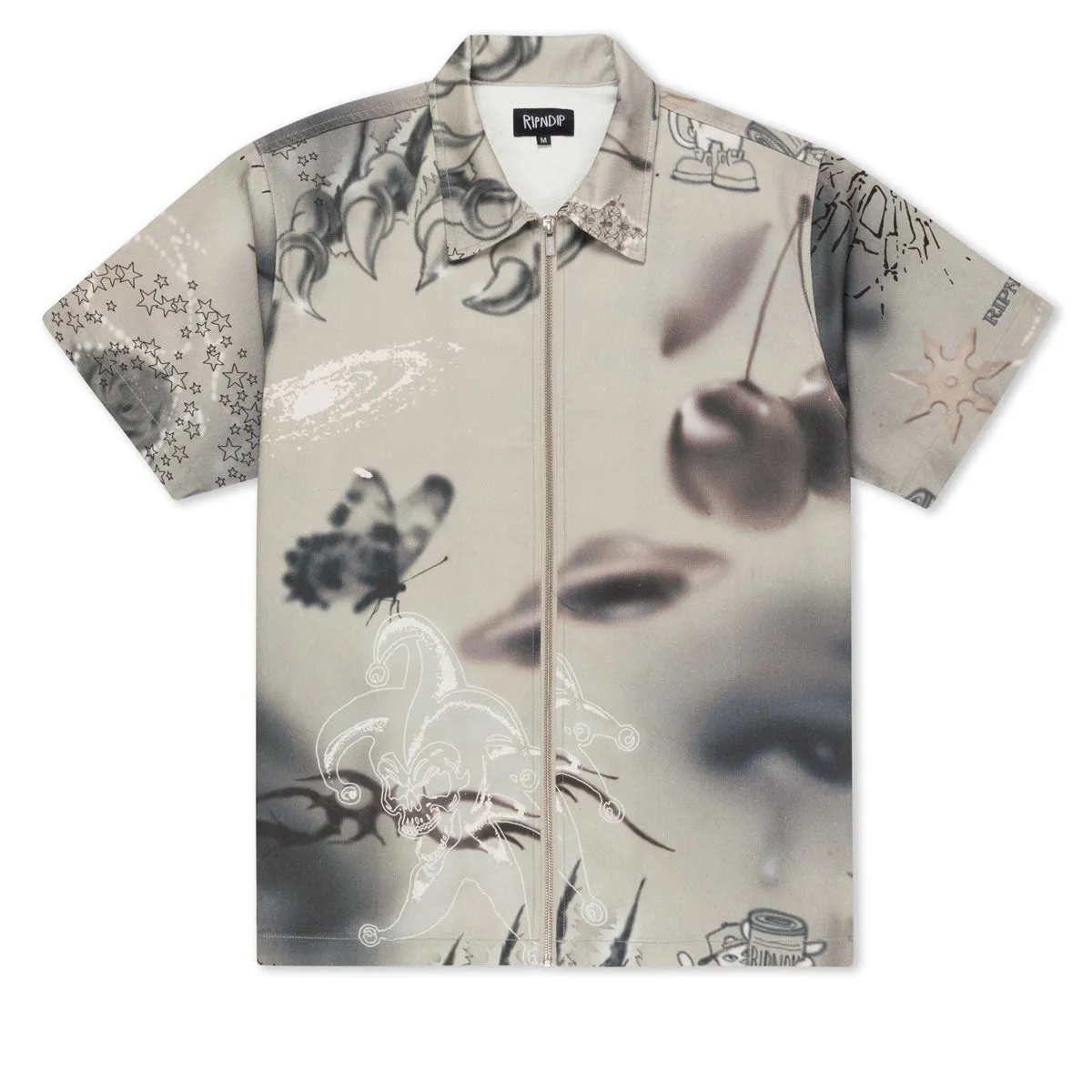 RIPNDIP Stargazing Zip Up Shirt - Multi Vintage-Inspired Lookbook