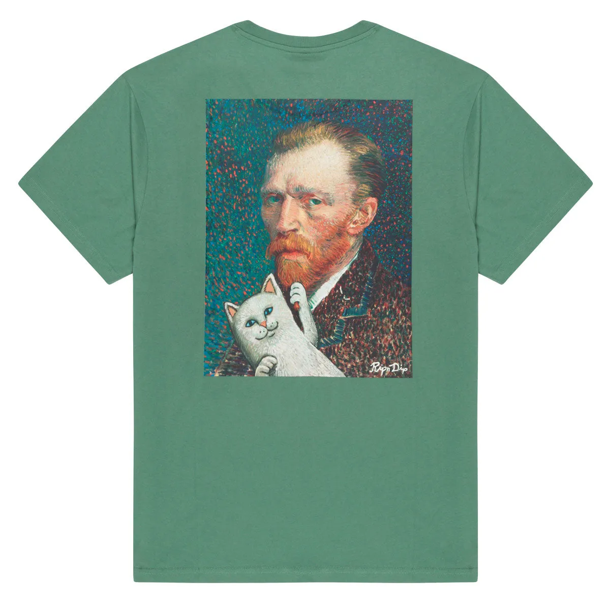 RIPNDIP Van Nermal T-Shirt - Olive Statues High-Quality Clothing