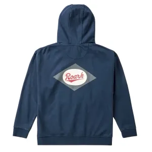 Roark Diamond Script Fleece Hoodie - Navy Stationery Education