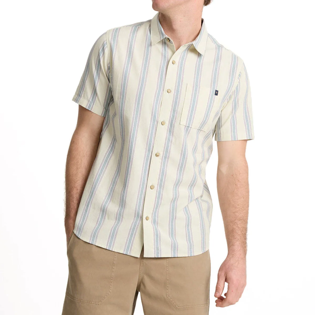Roark Journey Woven Shirt - Stripe Seafoam Web Development Events