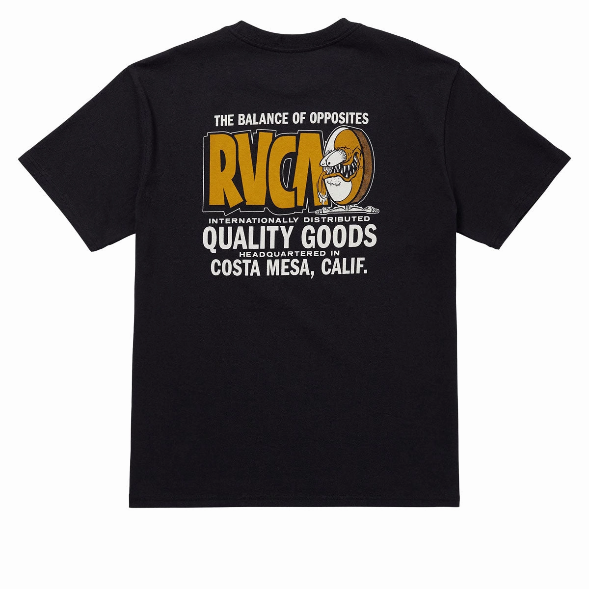 RVCA Balance Fink T-Shirt - Black Hair Styling Craft Materials