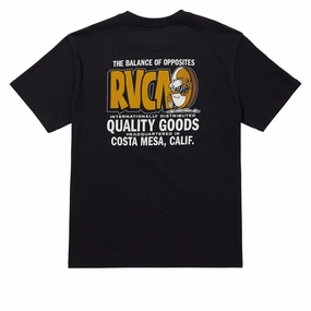 RVCA Balance Fink T-Shirt - Black Hair Styling Craft Materials