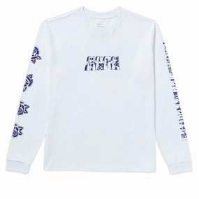 RVCA Barbarosa Long Sleeve T-Shirt - White Tape Apps