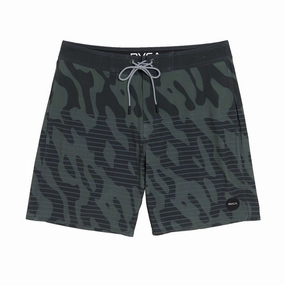 RVCA Curren 18 Boardshorts - Dark Olive Collectible Cards Sports & Outdoors