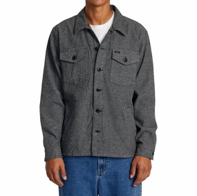 RVCA Flight Risk Shirt Jacket - Smoke Heather Supplements Patio Furniture