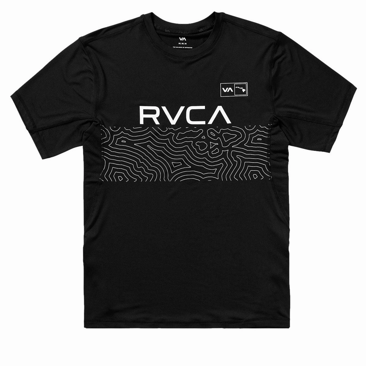 RVCA Hawaii Sport Vent Sleeve T-Shirt - Black 2 Hotel Amenities Tape