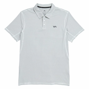RVCA Sport Vent Polo Shirt - Antique White Stamps Fax Machines