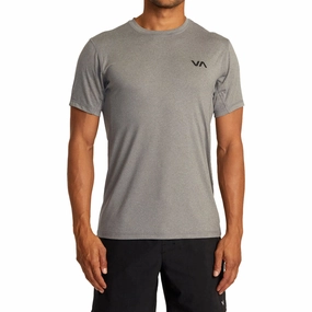 RVCA Sport Vent Sleeve T-Shirt - Heather Grey Pet Toys Action Figures