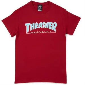Safety Gear Thrasher Outlined T-Shirt - Cardinal Scarves